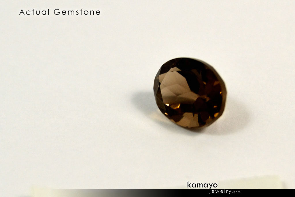 SMOKY QUARTZ RING - 10x8mm Smoky Quartz Ring for Women