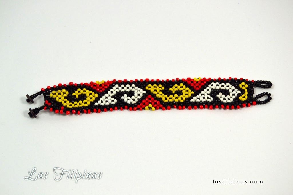 Tribal Bracelet - Wide Ethnic Mandaya Beaded Design
