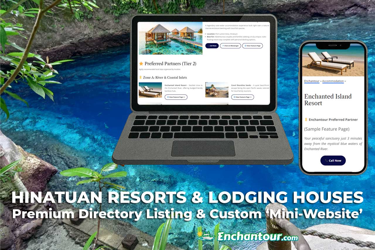 Hinatuan Resorts & Lodging Houses Premium Directory Listing & Custom 'Mini-Website'