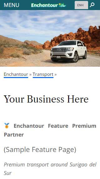 Surigao del Sur Transport 'Mini-Website' & Premium Directory Listing