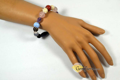 SLEEP BRACELET - Amethyst, Moonstone, Clear Quartz, Rose Quartz, Agate, Blue Chalcedony, Red Jasper, Lapis Lazuli, Smoky Quartz & Obsidian