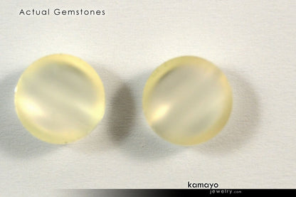 WHITE MOONSTONE GEMSTONES - Pair of 10mm Round Loose Stones for Earrings