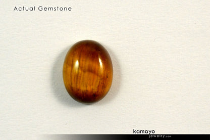 TIGER EYE GEMSTONE - 10x8mm Oval Yellow Tigers Eye Loose Stone