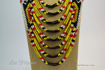 Tribal Statement Necklace - Ethnic Mandaya Beaded Design