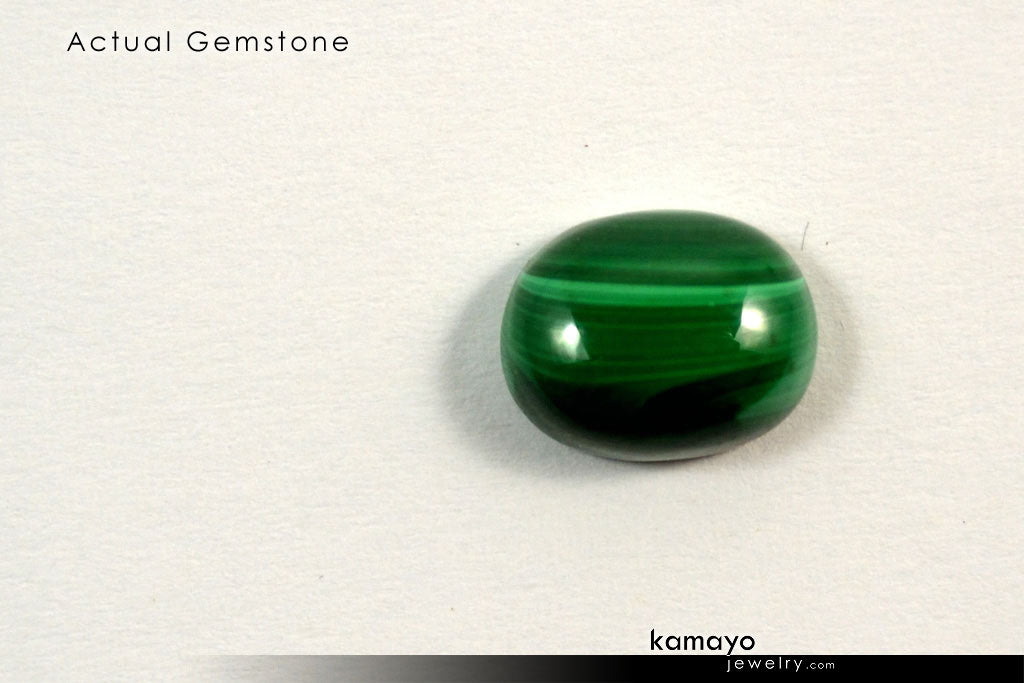 MALACHITE GEMSTONE - 10x8mm Oval Green Loose Stone