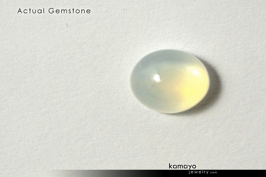 WHITE MOONSTONE GEMSTONE - 10x8mm Oval Loose Stone