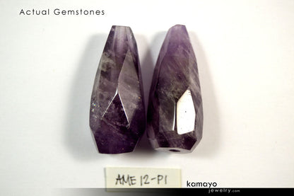 AMETHYST EARRINGS - Large Drop Ear Rings for Women
