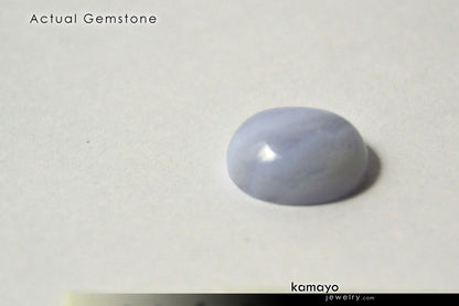 BLUE LACE AGATE GEMSTONE - 10x8mm Oval Loose Stone