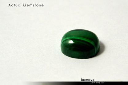 MALACHITE GEMSTONE - 10x8mm Oval Green Loose Stone
