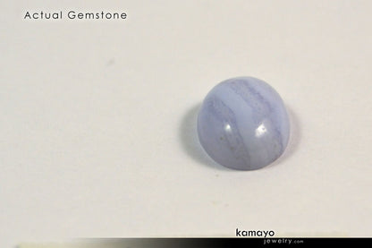 BLUE LACE AGATE GEMSTONE - 10x8mm Oval Loose Stone