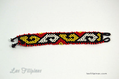Tribal Bracelet - Wide Ethnic Mandaya Beaded Design