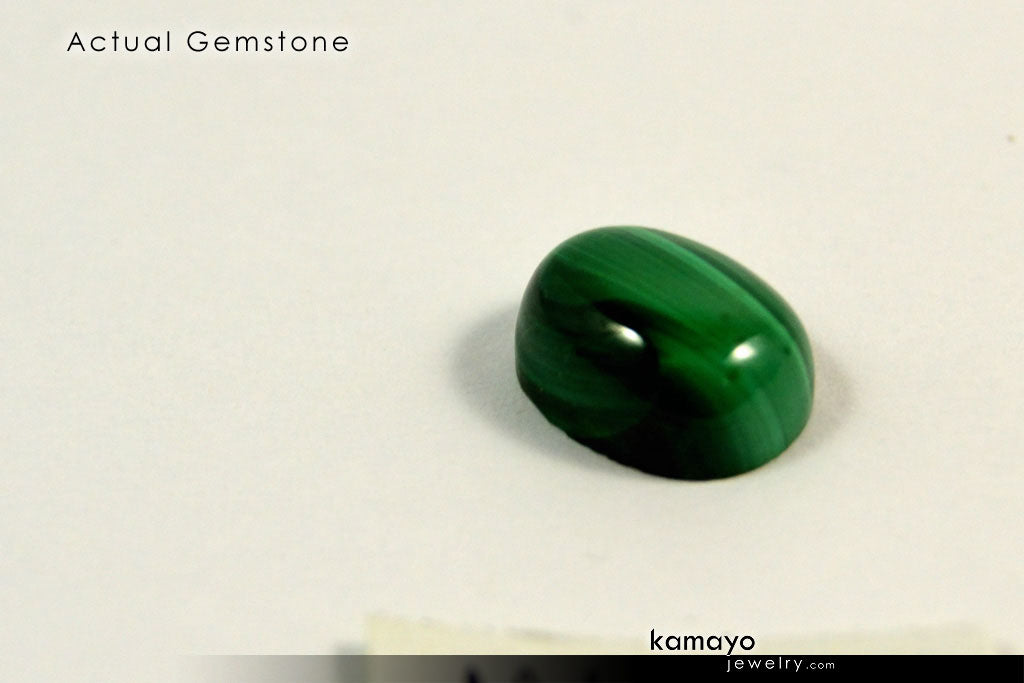 MALACHITE GEMSTONE - 10x8mm Oval Green Loose Stone