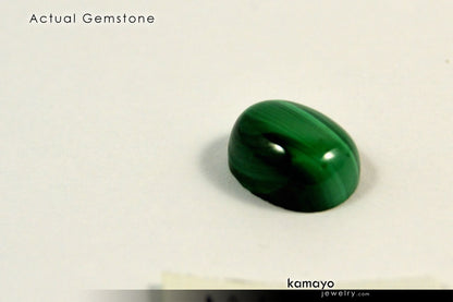 MALACHITE GEMSTONE - 10x8mm Oval Green Loose Stone