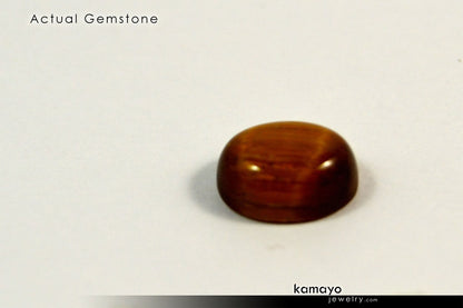 TIGER EYE GEMSTONE - 10x8mm Oval Yellow Tigers Eye Loose Stone