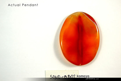 SARDONYX NECKLACE - Large Oval Red Sardonyx Pendant and White Onyx Beads