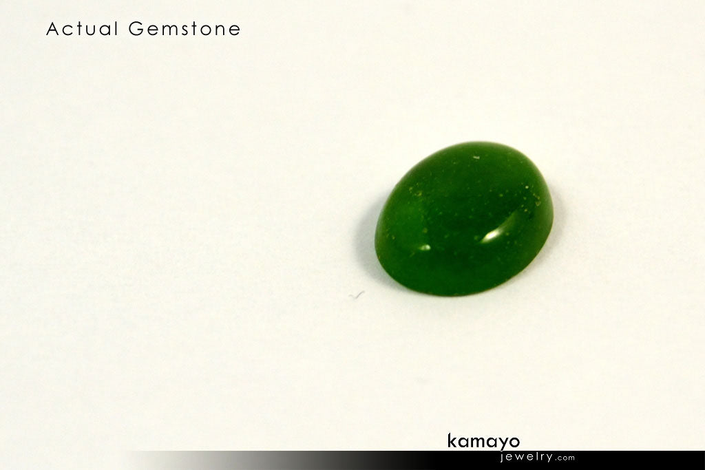GREEN JADE GEMSTONE - 10x8mm Oval Nephrite Loose Stone