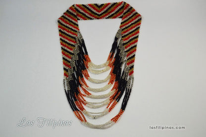 Tribal Statement Necklace - Ethnic Tboli Beaded Jewelry