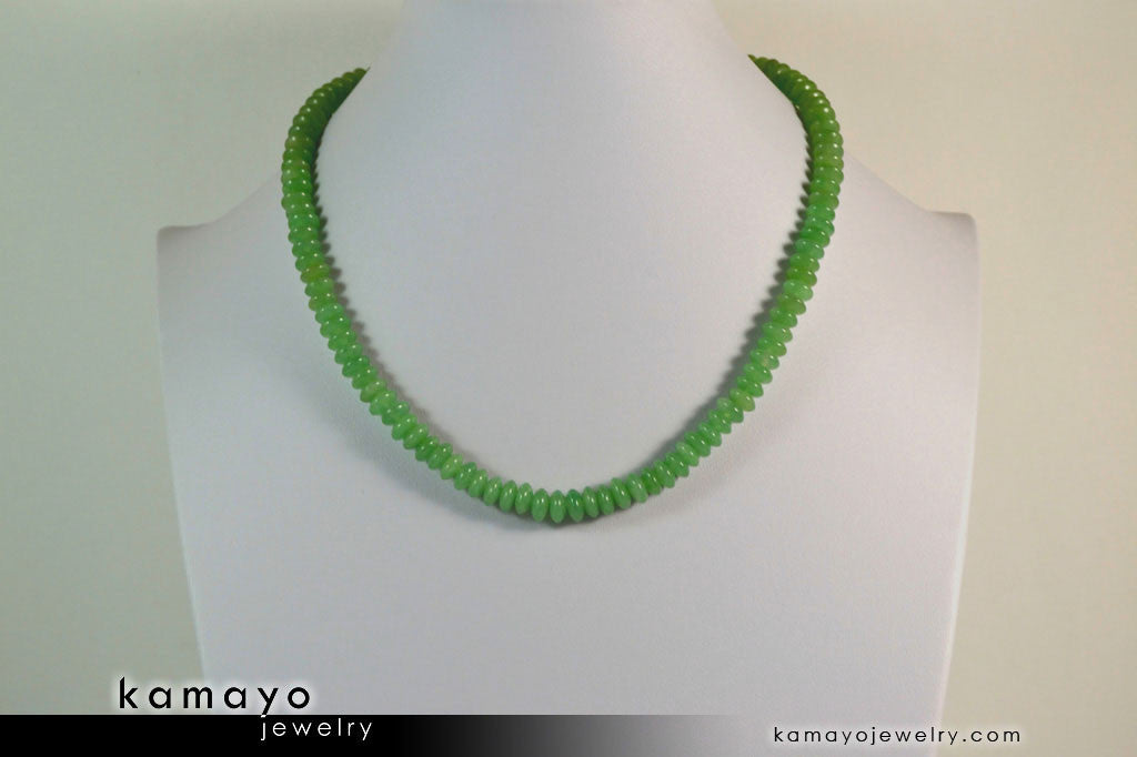 GREEN AVENTURINE NECKLACE - Roundel Beads