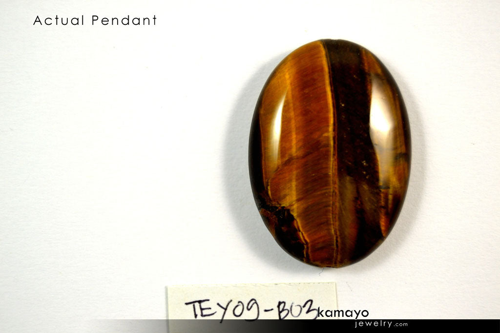GEMINI NECKLACE - Tiger Eye Pendant and Grey Agate Beads