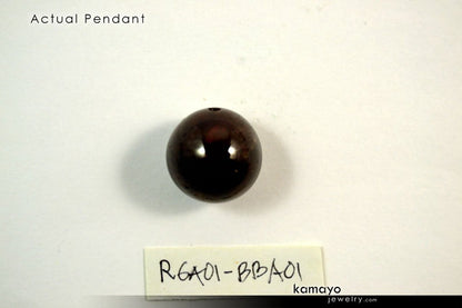 CAPRICORN BRACELET - Red Garnet Pendant and Black Onyx Beads