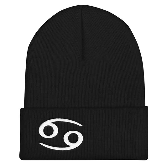 Cancer Beanie - Zodiac Symbol Text Design