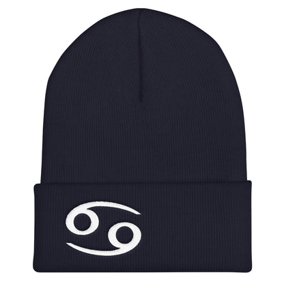 Cancer Beanie - Zodiac Symbol Text Design
