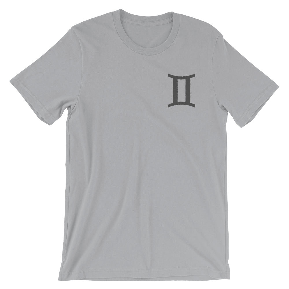 GEMINI T SHIRT - Sign Symbol Text Embroidery - Zodiac Shirt for Men