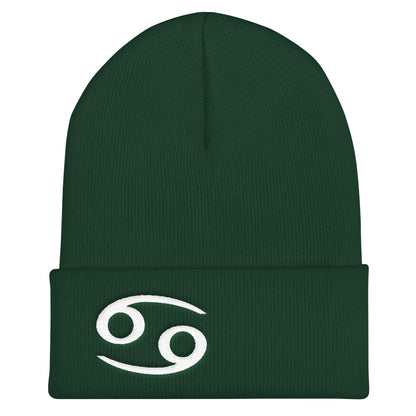 Cancer Beanie - Zodiac Symbol Text Design
