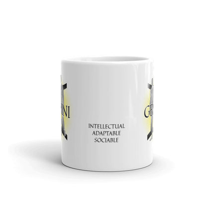 GEMINI MUG - Twins, Constellation, Symbol Text and Traits Cup - Zodiac Coffee Mug